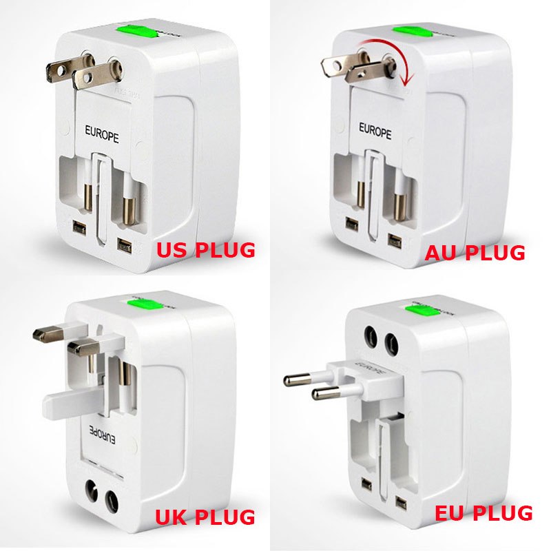 Electric Plug power Socket Adapter International travel adapter Universal Travel Socket USB Power Charger Converter  EU UK US AU - ebowsos