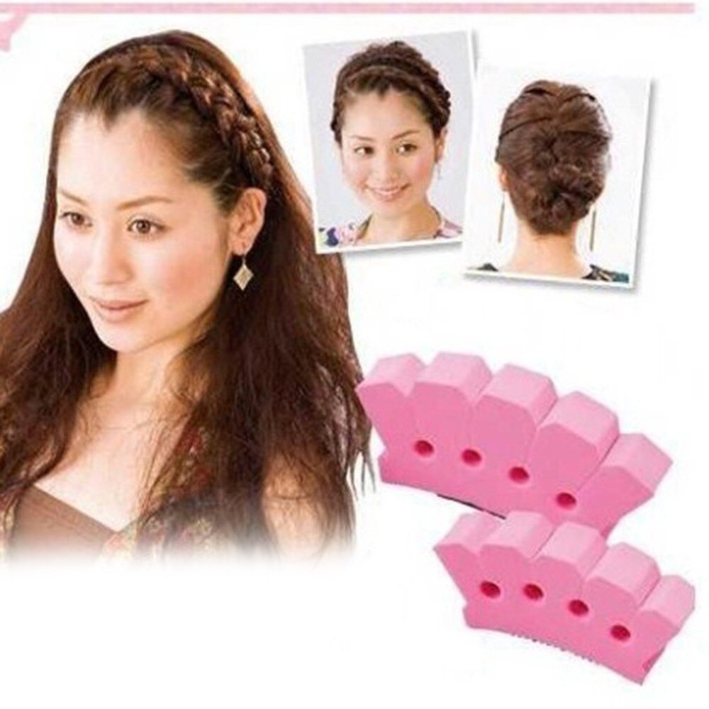 Hair Clip Charming French Style 1pcs Women Girls DIY Sponge Hair Braider Plait Hair Braiding Tool Hair Styling Tools - ebowsos