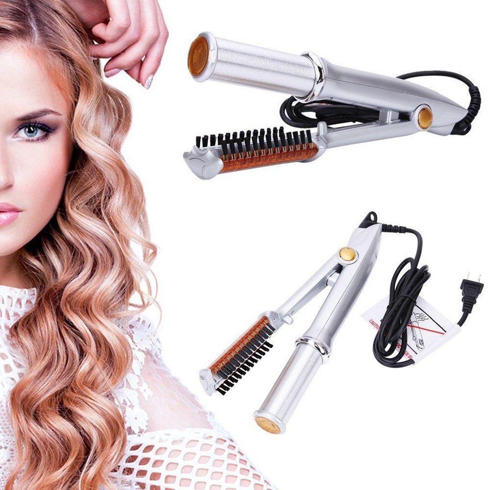Hair Curler Straight Hair Clip Corn Straightener Curling and Straightening Hairdressing Tools Electric beauty Iron - ebowsos