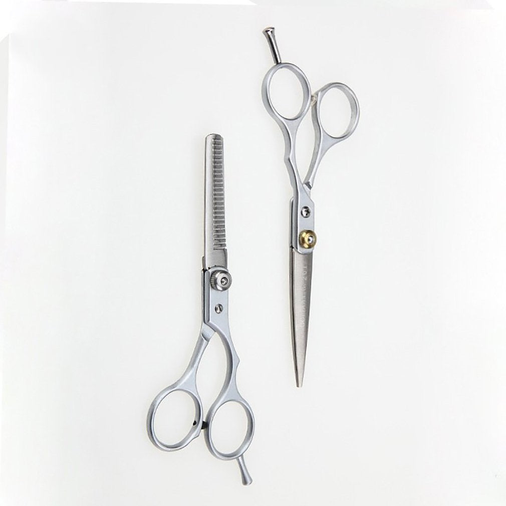 Hair Cutting Thinning Scissors Professional Hairdressing Style Barber Tool Shears Regular Flat Teeth Blades - ebowsos
