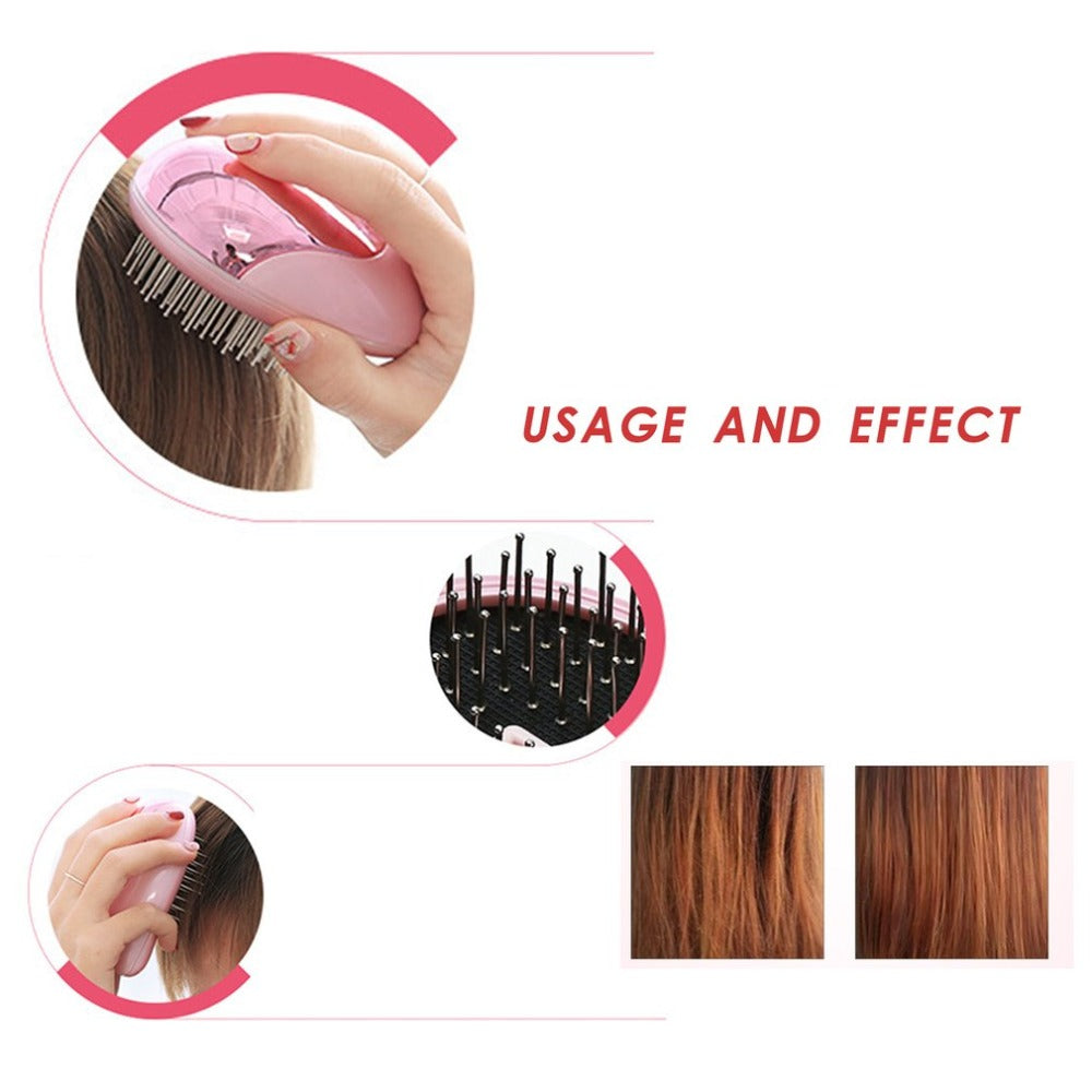 Hair Ionic Brush Hair Straightener Brush  Magnetic Massage Comb Portable Ion Hair Growth Comb Hair Brush Relaxation Health Care - ebowsos