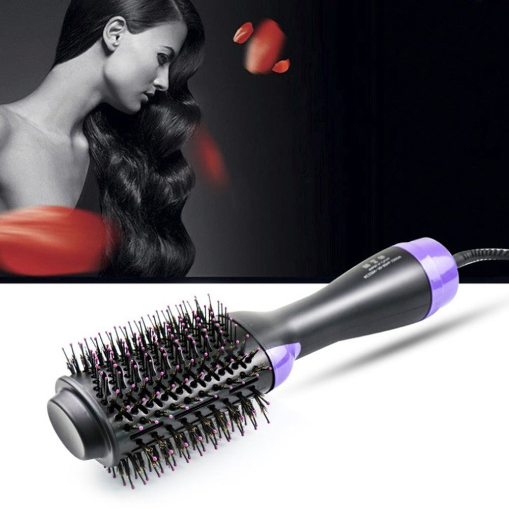 Hairdryer Comb Multifunctional Infrared Negative Ion Hot Air Comb Straight Hair Curling Comb hair curler roller DIY hairstyle - ebowsos