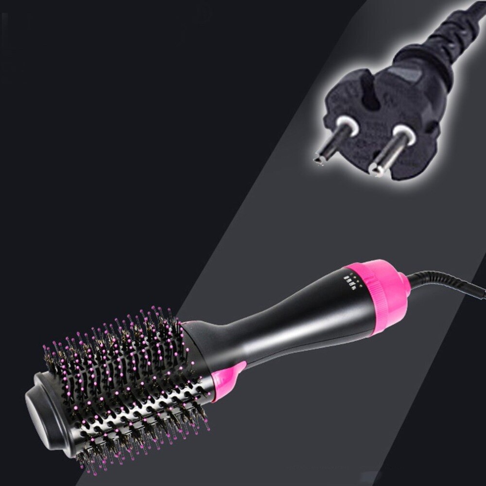 Hairdryer Comb Multifunctional Infrared Negative Ion Hot Air Comb Straight Hair Curling Comb hair curler roller DIY hairstyle - ebowsos