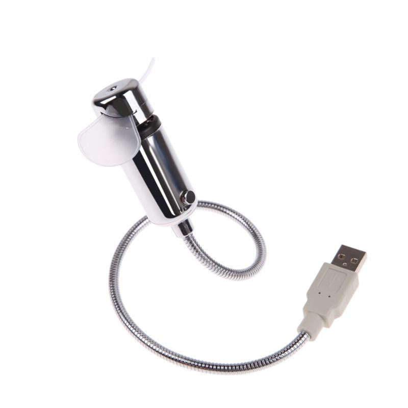 Hand Mini USB Fan portable gadgets Flexible Gooseneck LED Clock Cool For laptop PC Notebook Real Time Display Adjustable Fan - ebowsos