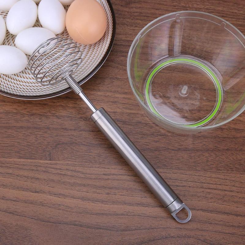Handheld Stainless Steel Egg Mixing Blender Cream Cake Whisk Mixer Tool - ebowsos
