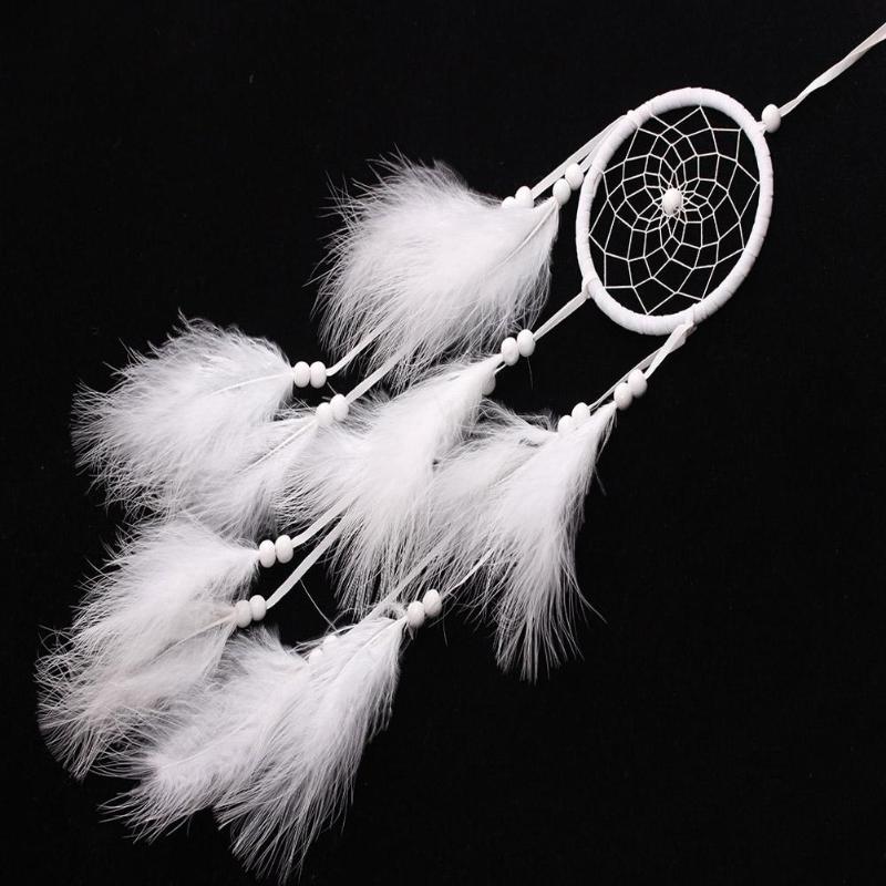 Handmade Dream Catcher Net Withers Hanging Decoration Decor Craft Gift Dreamcatcher Circular Feathers Decoration Dropshipping - ebowsos