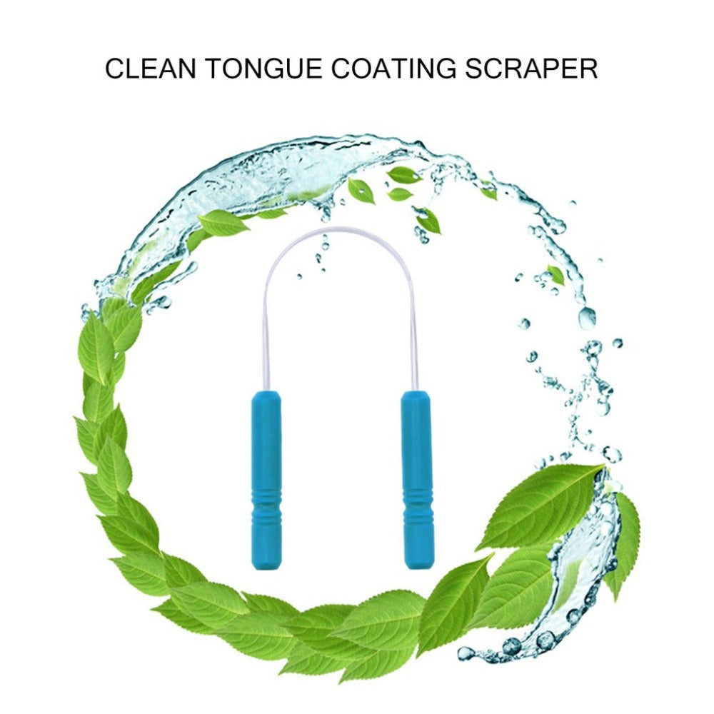 Healthy Tongue Cleaner Stainless Steel Silica Handle Tongue Scraper Oral Hygiene Dental Cleaning Brush Oral Care - ebowsos