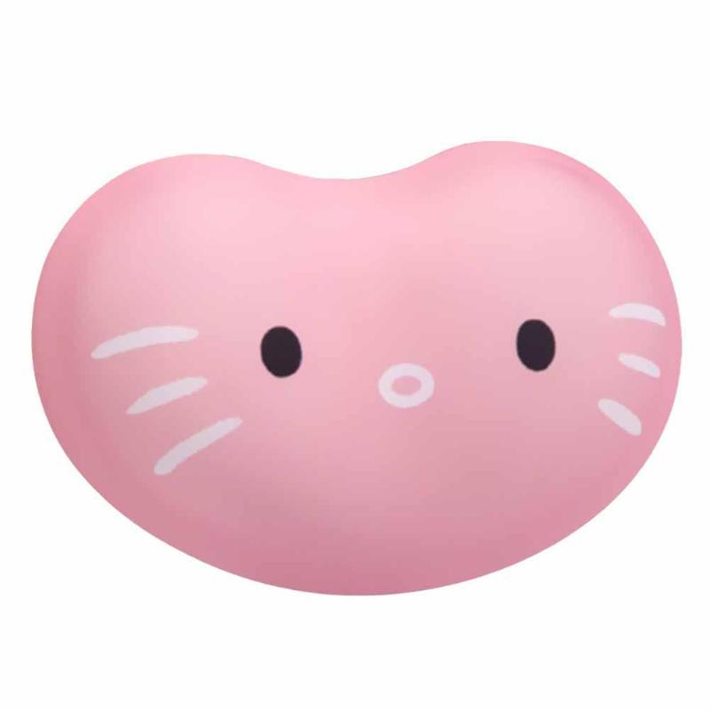 Heart Shape Wrist Protect Mouse Pad Cartoon Animal Printed Fabric Silicone Wrist Rest Mouse Pad Mat Optical Trackball PC Thicken - ebowsos