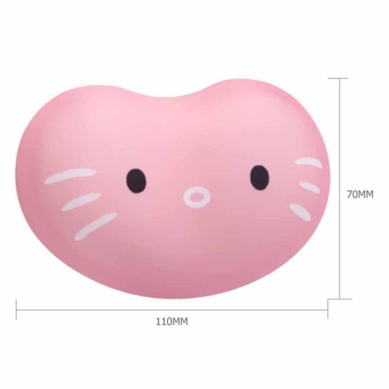 Heart Shape Wrist Protect Mouse Pad Cartoon Animal Printed Fabric Silicone Wrist Rest Mouse Pad Mat Optical Trackball PC Thicken - ebowsos