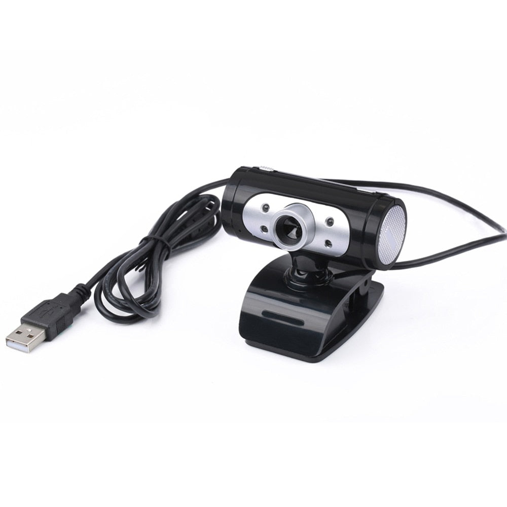 High Definition 1280*720 720p Pixel 4 LED HD Webcams Web Cam Camera With Night Lights Webcam Mic Clip-on For Computer - ebowsos