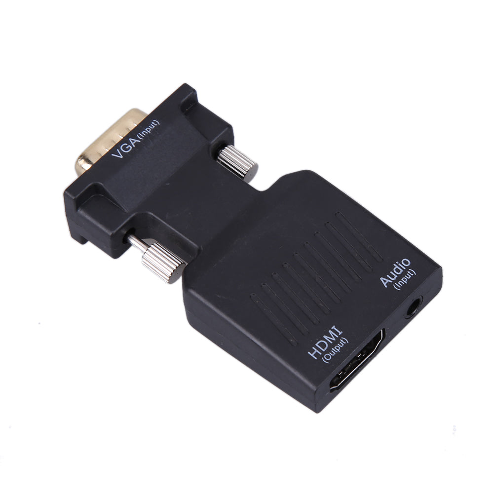 High Quality 1080P VGA Male to HDMI Female Video Adapter + Stereo Audio Cable + USB Cable VGA Male to HDMI Female Adapter - ebowsos