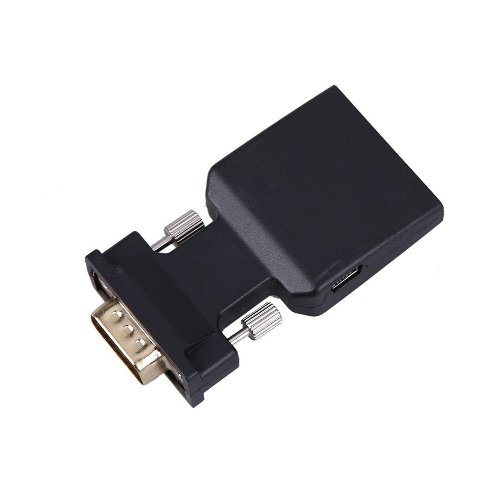 High Quality 1080P VGA Male to HDMI Female Video Adapter + Stereo Audio Cable + USB Cable VGA Male to HDMI Female Adapter - ebowsos
