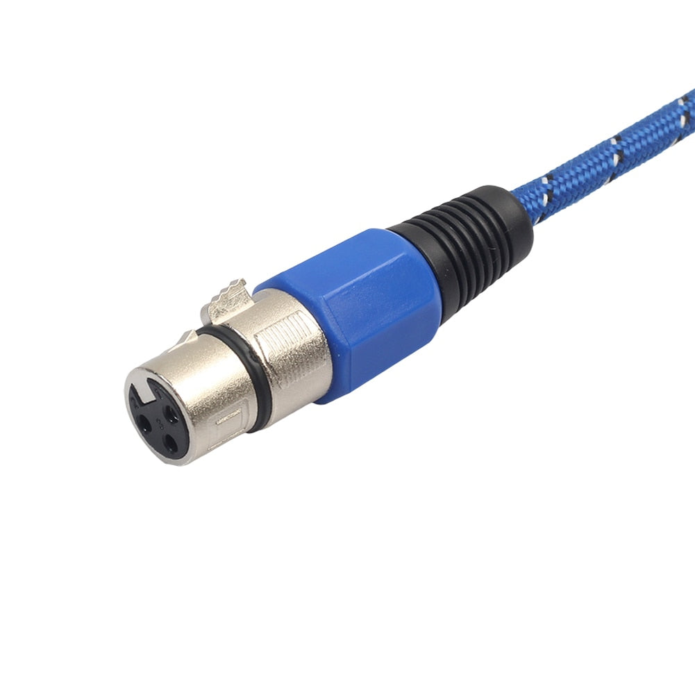 High Quality 3Ppin XLR Female Jack to 1/4" 6.35mm Male Plug Stereo Microphone Adapter Cable - ebowsos