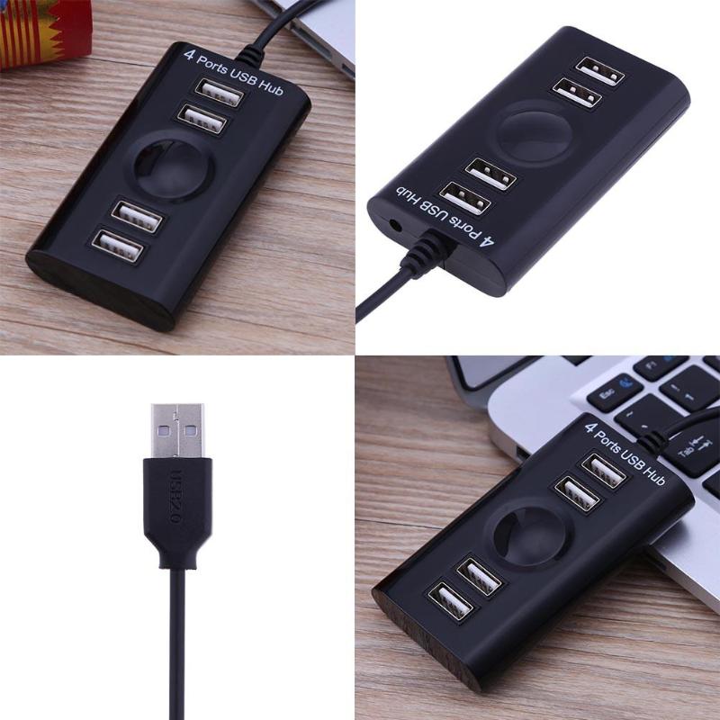 High Quality 4 Ports USB 2.0 Port High Speed Portable Multi Hub Splitter Expansion Adapter USB Hubs for PC Laptop Computer - ebowsos