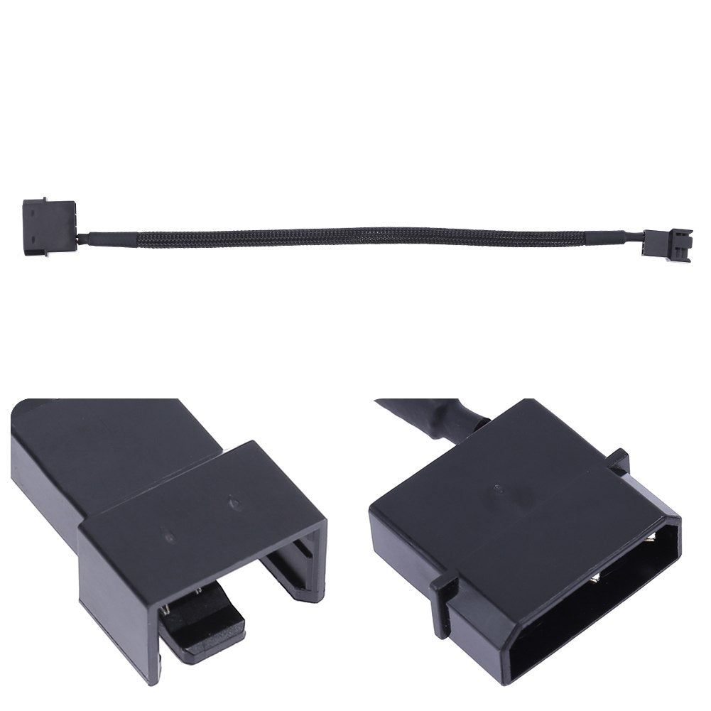High Quality 4Pin Fan Splitter Power Cable 4pin to 1-Port 3Pin/4Pin Cooler Cooling Fan Splitter Power Cable - ebowsos