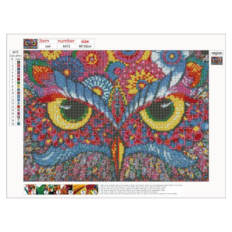 High Quality 5D DIY Full Drill Diamond Painting Eagle Cross Stitch Embroidery Mosaic Kit Beautiful Diamond Painting Cross Stitch - ebowsos