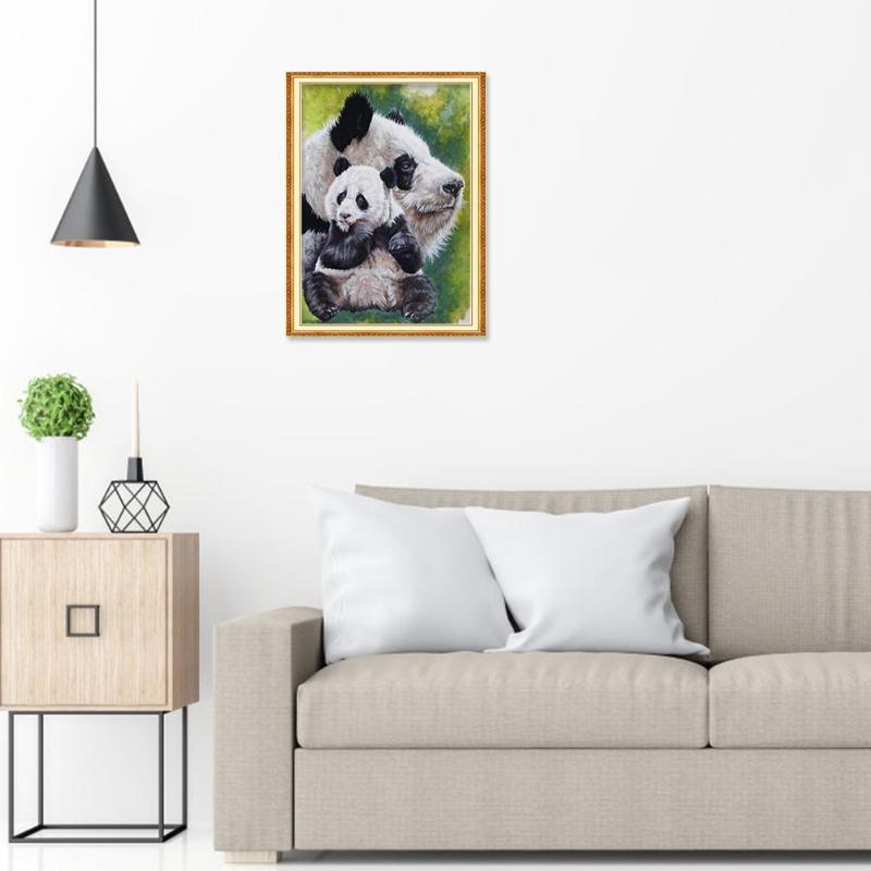 High Quality 5D DIY Full Drill Diamond Painting Panda Cross Stitch Embroidery Mosaic Kit Cute Diamond Painting Panda - ebowsos