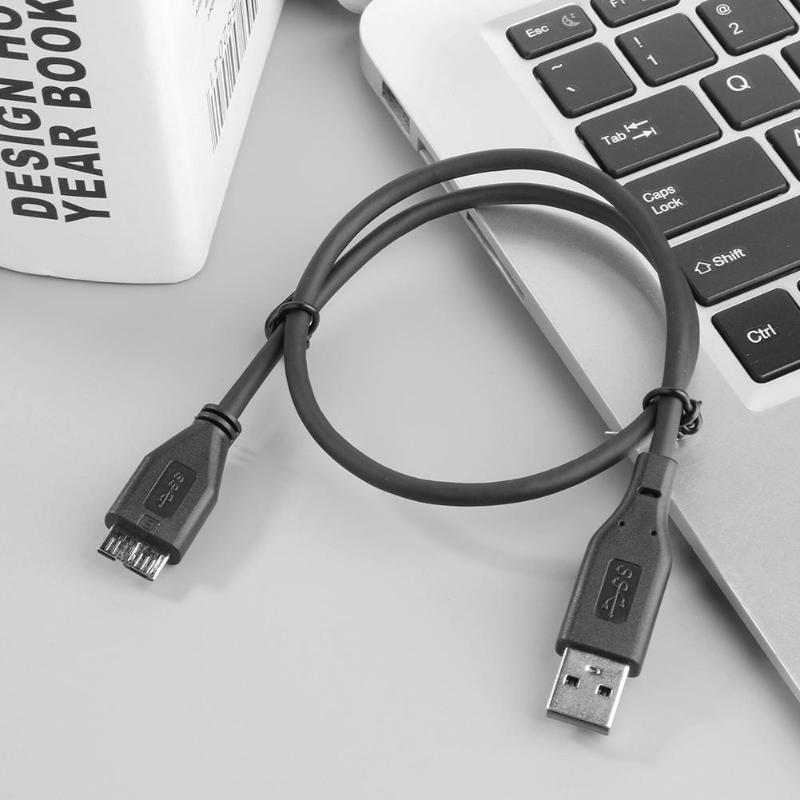 High Speed 0.5m USB 3.0 Cable Type A Male to USB 3.0 Micro B Male Adapter Cable Converter for External Hard Drive Disk HDD New - ebowsos