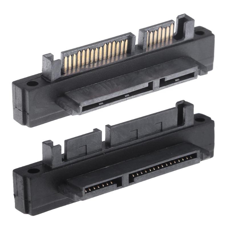 High Speed 500Mbps 90 Degree 7+15Pin SATA Male to Female Port Converter Adapter for SATA HDD SSD Hard Disk Drive Right/ Left - ebowsos
