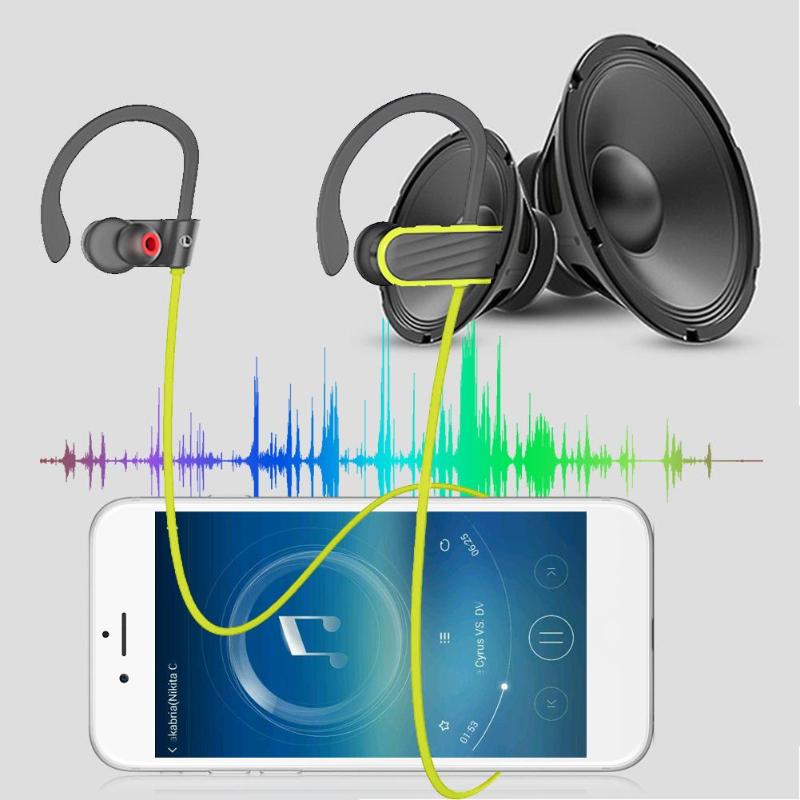 ES7 Sport Running Bluetooth Earphone Earhook Noise Cancelling IPX4 Waterproof Wireless Headphone Headset with Mic Promotion - ebowsos