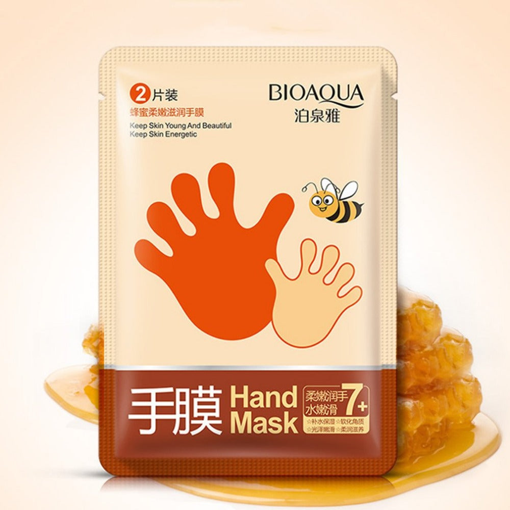 Honey Hand Mask Moisturizing Whitening Hand Skin Care Exfoliating Calluses Hand Film Hand Cream Smoothing Waxing Mask - ebowsos