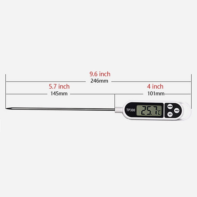 Hoomall Food Thermometer BBQ Cooking Meat Hot Water Measure Probe Kitchen Tool 285x73x18mm Digital  Thermometer - ebowsos