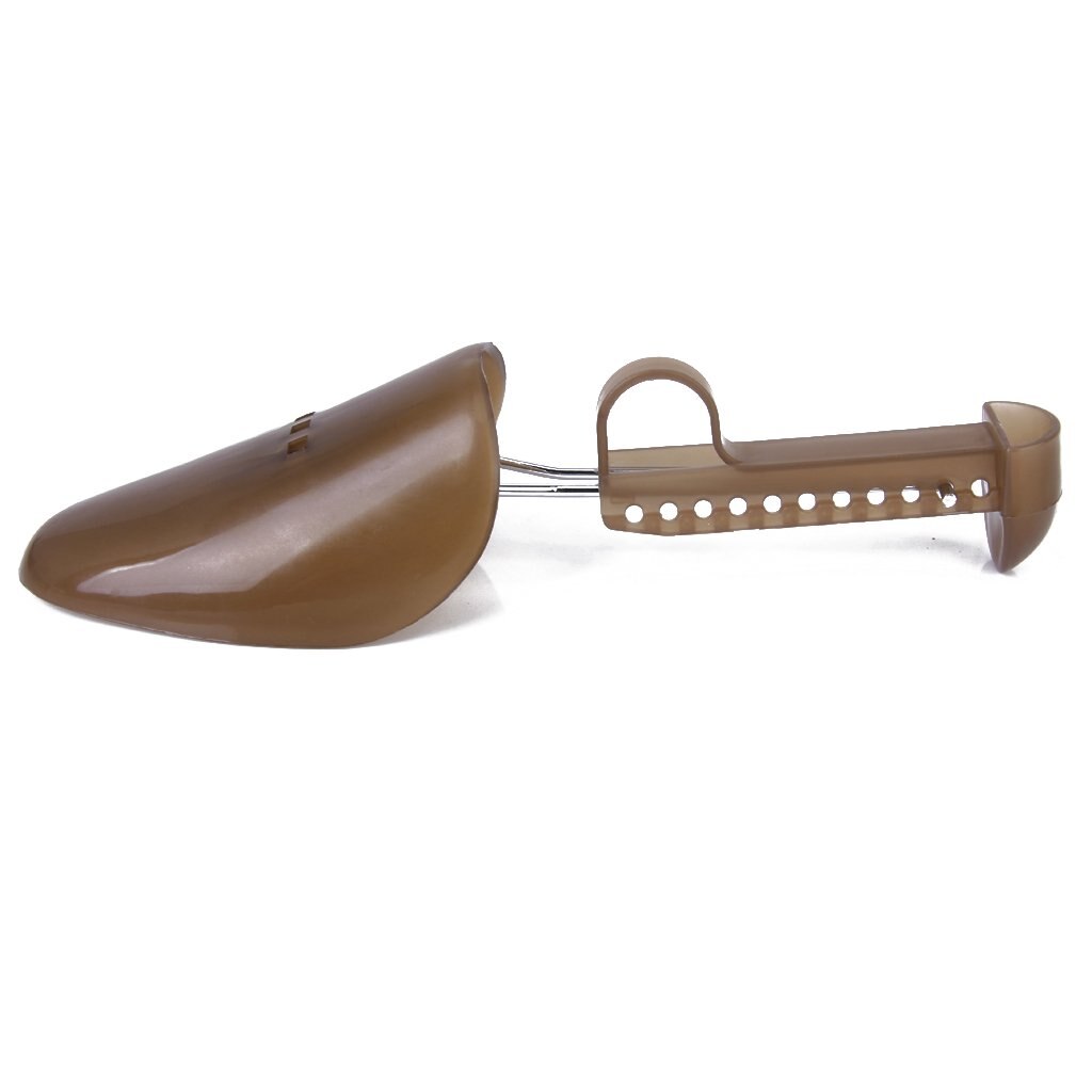 Hot-1 Pair of Adjustable Plastic Shoe Trees for Men UK Size 6-13---Brown - ebowsos