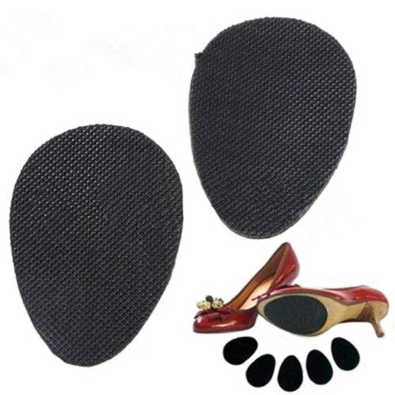 Hot-1 Pairs Anti-slip Shoes Heel Sole Grip Protector Pads Non-slip Cushion Adhesive black - ebowsos