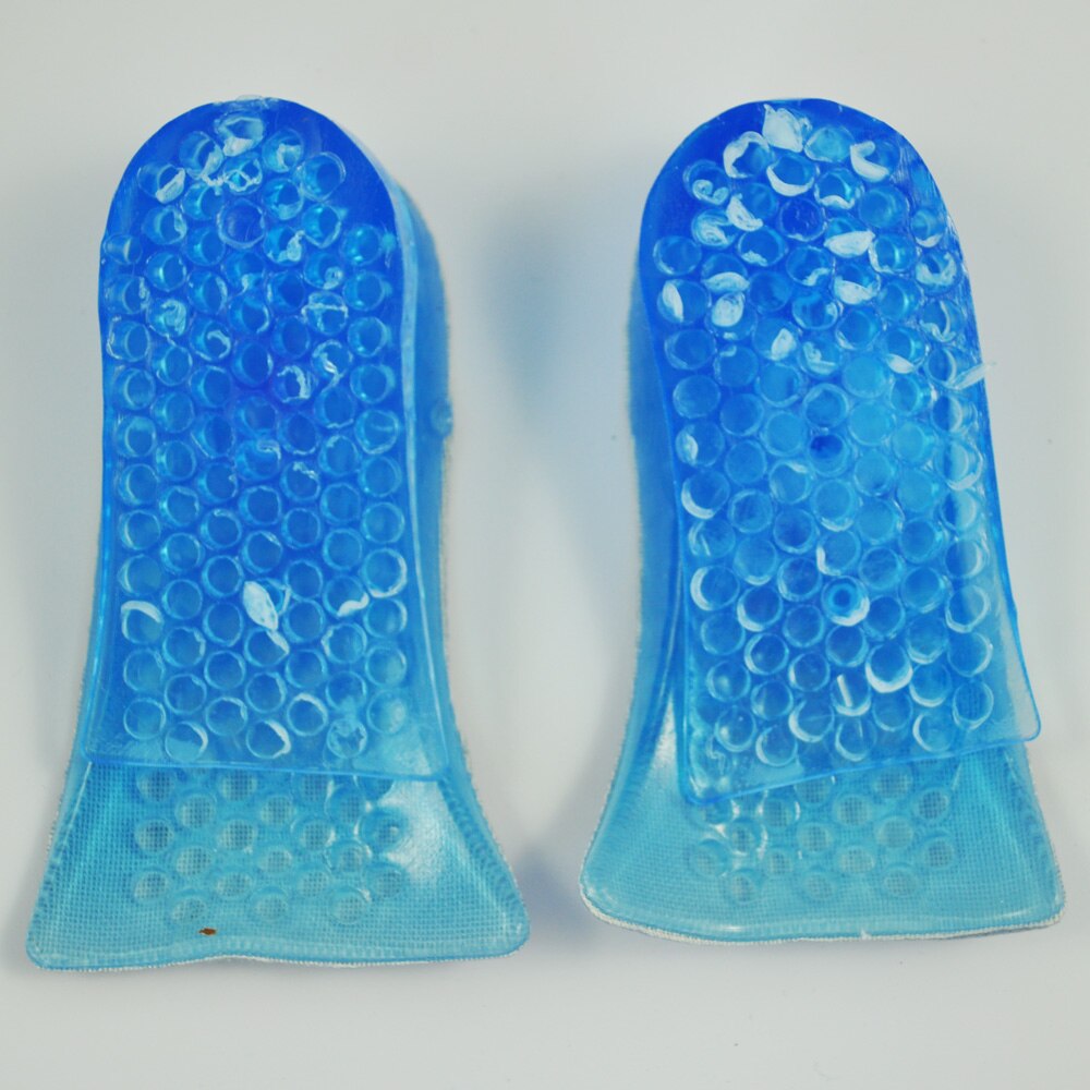 Hot-1 pair 2-layers heel soles height-increase growing detachable Silicone-blue - ebowsos