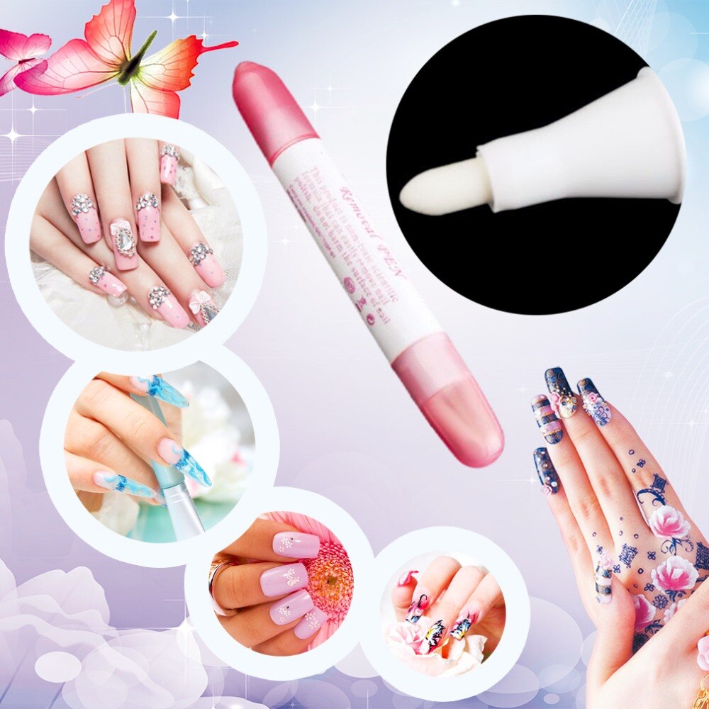 Hot 5 Fashion Nail Art Polish Corrector Pen Manicure Remove Mistakes +15 Tips Cleaner Erase Manicure Set Nail Polish Remover - ebowsos