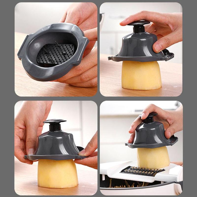 Hot Fashion Vegetable Cutter Easy to Clean Vegetables and Drainage Kitchen Cutter Magic Rotate Fruits Shredder Grater - ebowsos