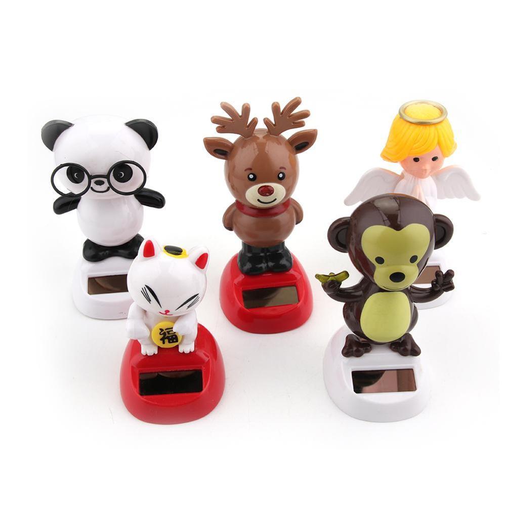 Hot Novelty Solar Toys Adorable Solar Powered Dancing Panda Santa Claus Animal Toy For Home Desk Car Decoration Kids Toys Gift-ebowsos