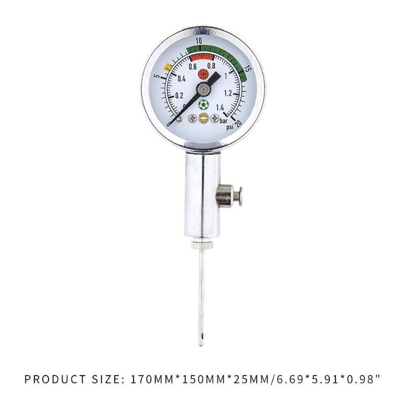 Hot Sale Ball Air Pressure Gauge Classic Delicate Metal Air Pressure Gauge Football Volleyball Barometer Pressure Measure Tool-ebowsos