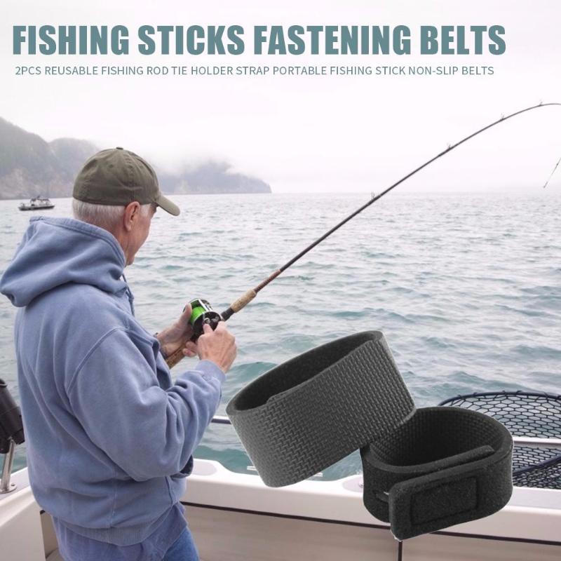 Hot Sale Fastening Strap Belts Wear-resistant Solid Fishing Sticks Fastening Belts Fishing Rod Tie Holder Strap Suspenders-ebowsos