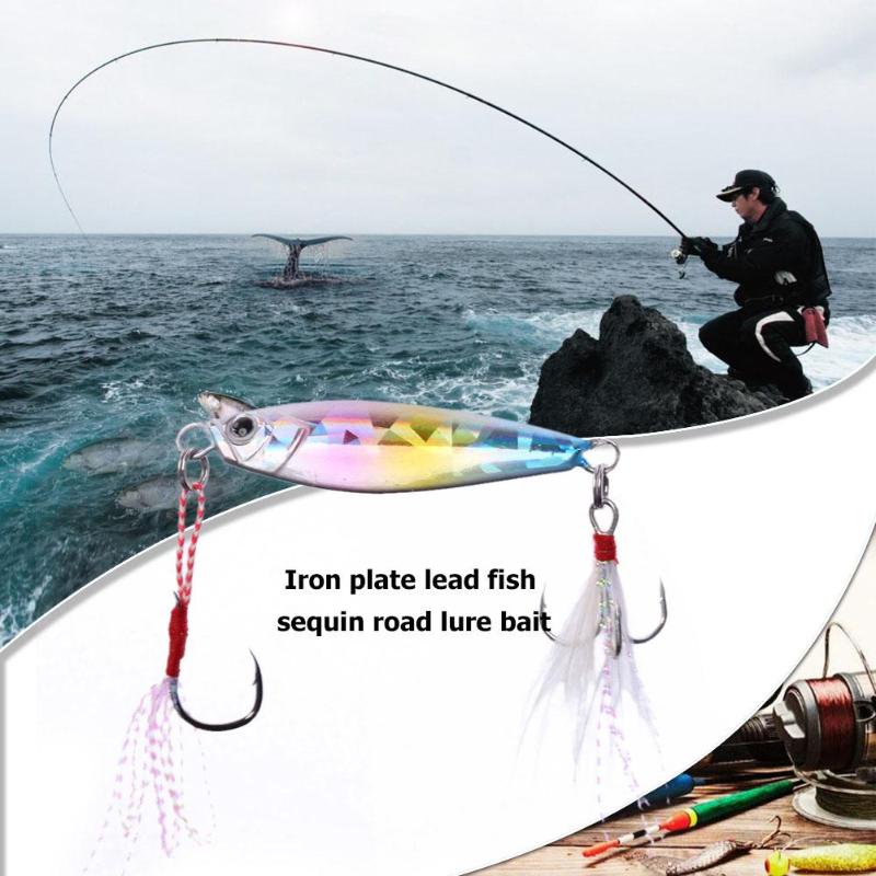 Hot Sale Fishing Bait Reduced Alertness Of Fish Outdoor Lead Luminous Feather Fishing Lure Bionic Bait with Hook Fishing-ebowsos