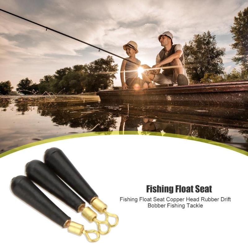 Hot Sale Fishing Float Seat Skillful Manufacture Fishing Float Seat Copper Head Rubber Drift Bobber Rotation Buoy Seat-ebowsos