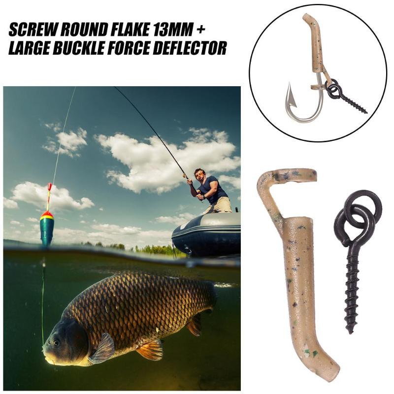Hot Sale Fishing Hook Sleeves Wear-resistant 20x Fishing Hook Sleeves Line Aligner+Boilie Bait Screws Carp Fishing Tackle-ebowsos