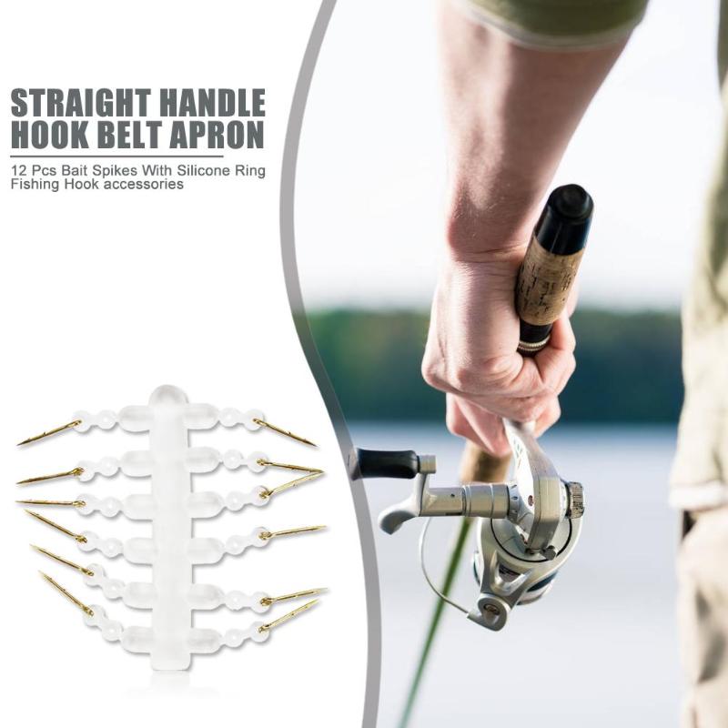 Hot Sale Fishing Hooks High Carbon Steel Outdoor Fishing Accessories Mini Portable Carp Straight Handle Hook with Ring-ebowsos