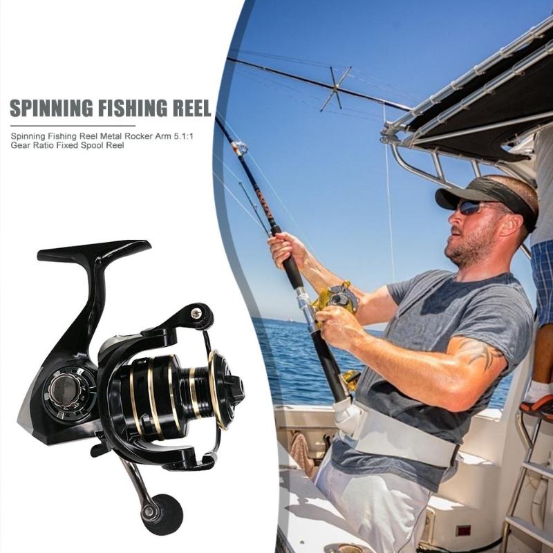 Hot Sale Fishing Reels Multi-function AC2000 AC3000 Spinning Fishing Reel Full Metal Rocker Arm 5.1:1 Fixed Spool Reel-ebowsos