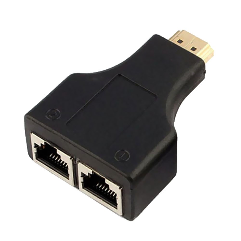 Hot Sale HDMI To Dual Port RJ45 Network Cable Extender Over by Cat 5e / 6 1080p Wholesale Price - ebowsos