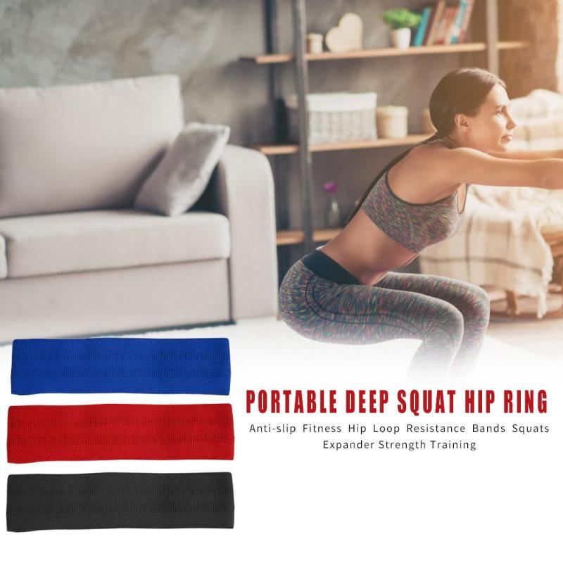Hot Sale Hip Band Anti-Skid Interior Widening Thickening Deep Squat Elastic Bands Sports Yoga Slimming Fitness Hip Loop Gym-ebowsos