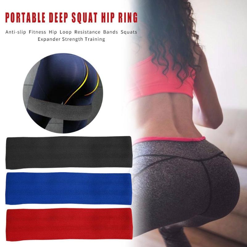 Hot Sale Hip Band Anti-Skid Interior Widening Thickening Deep Squat Elastic Bands Sports Yoga Slimming Fitness Hip Loop Gym-ebowsos