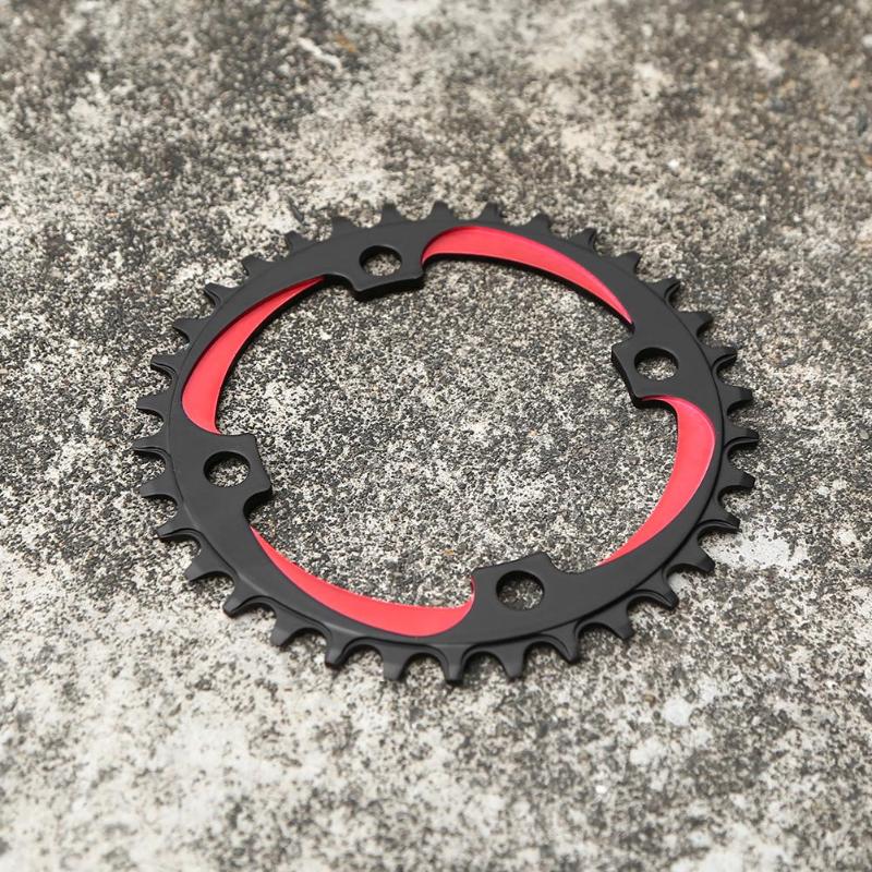 Hot Sale Single Plate Delicate Design Bicycle Round Narrow Chainring MTB 104BCD Tooth Single Plate Parts Dual Color-ebowsos