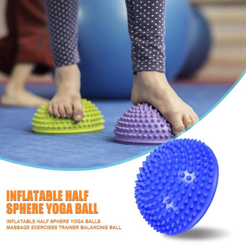 Hot Sale Yoga Balls Classic Delicate Texture Inflatable Half Sphere Yoga Balls Trainer Balancing Gym Pilates Fitness Fitball-ebowsos