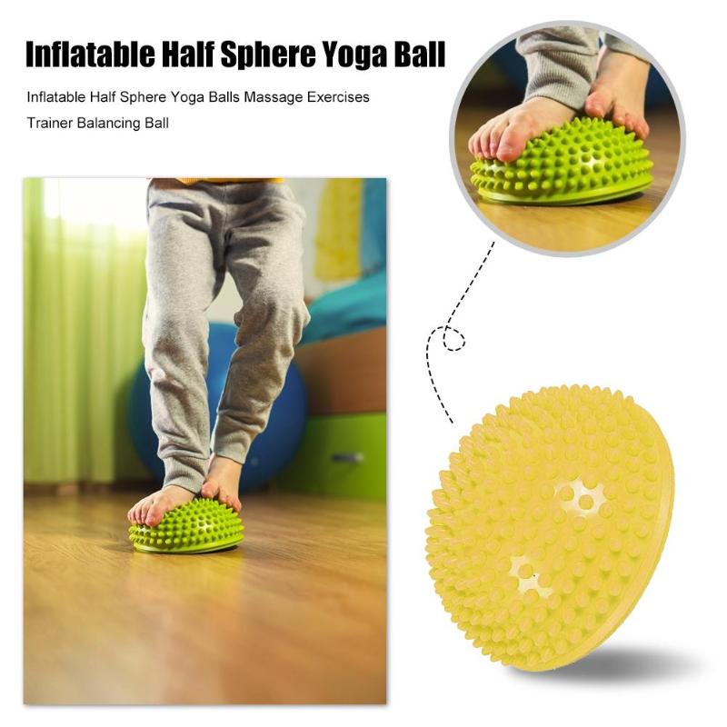 Hot Sale Yoga Balls Classic Delicate Texture Inflatable Half Sphere Yoga Balls Trainer Balancing Gym Pilates Fitness Fitball-ebowsos