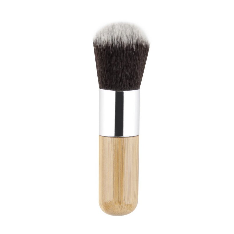 Hot Top Quality Ultra lowcost 1 Pcs Fashion BAMBOO Flat Top Makeup Brushes Make Up Cosmetic Set Kit Tools Kabuki BlushBrush New - ebowsos