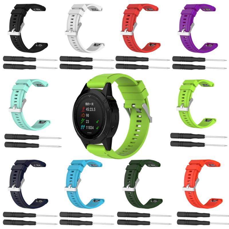 Hot Watch Strap Soft Silicone Watchband Replacement with Metal buckle for Garmin Fenix 3 HR Series Fitness Tracker - ebowsos