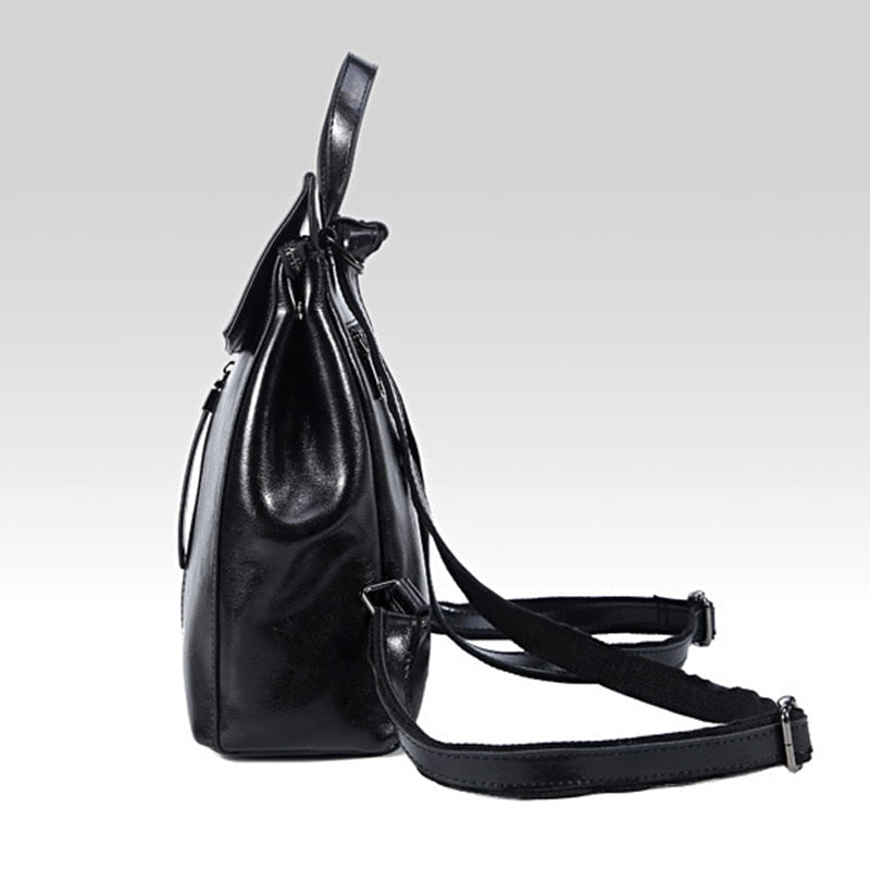 Hot sale Backpack Vintage Cow Split Leather Women Backpack Ladies Shoulder Bag School Bag for Teenage Girl - ebowsos