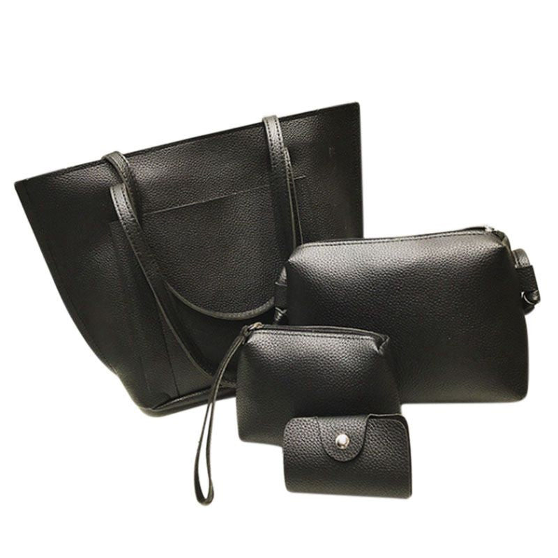 Hot sale Women PU Leather Handbag Lady Shoulder Bag Tote Purse Messenger Satchel Set - ebowsos