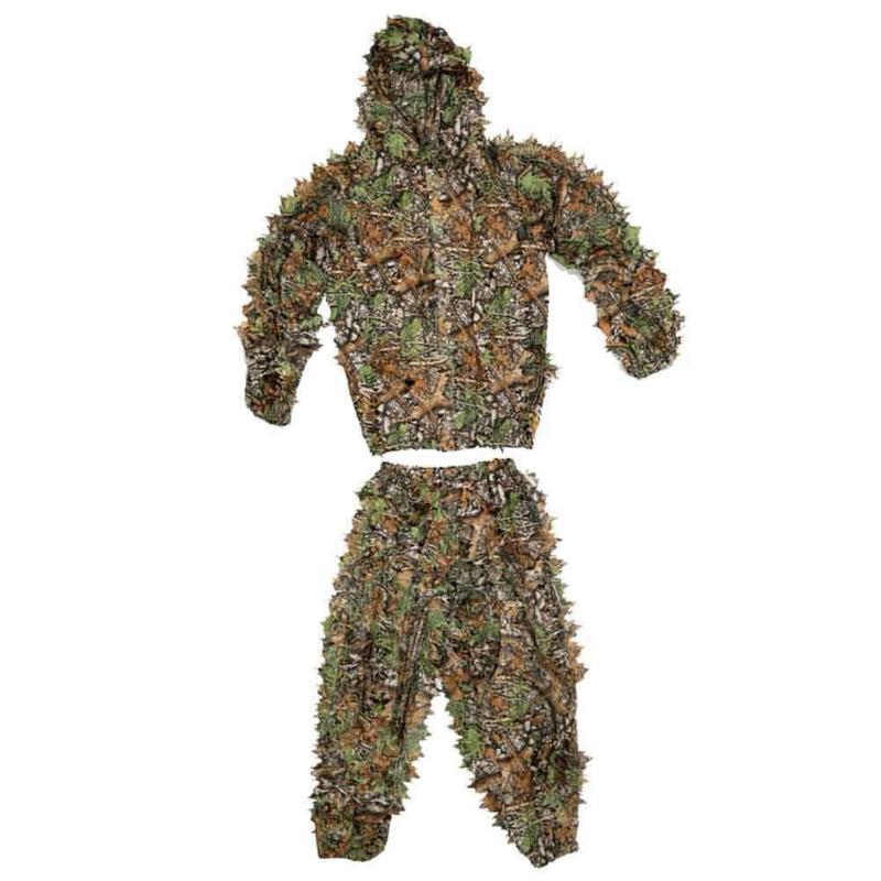 Hunting clothes New 3D maple leaf Bionic Ghillie Suits Yowie sniper birdwatch airsoft Camouflage Clothing jacket and pants-ebowsos